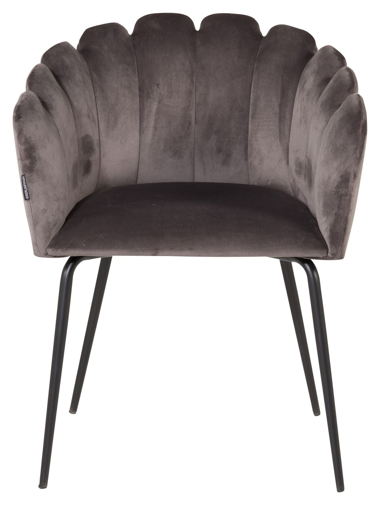 Limhamn Dining chair with armrests, Gray velvet