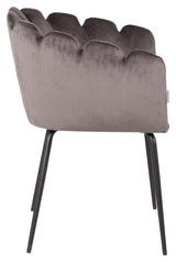 Limhamn Dining chair with armrests, Gray velvet