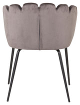 Limhamn Dining chair with armrests, Gray velvet