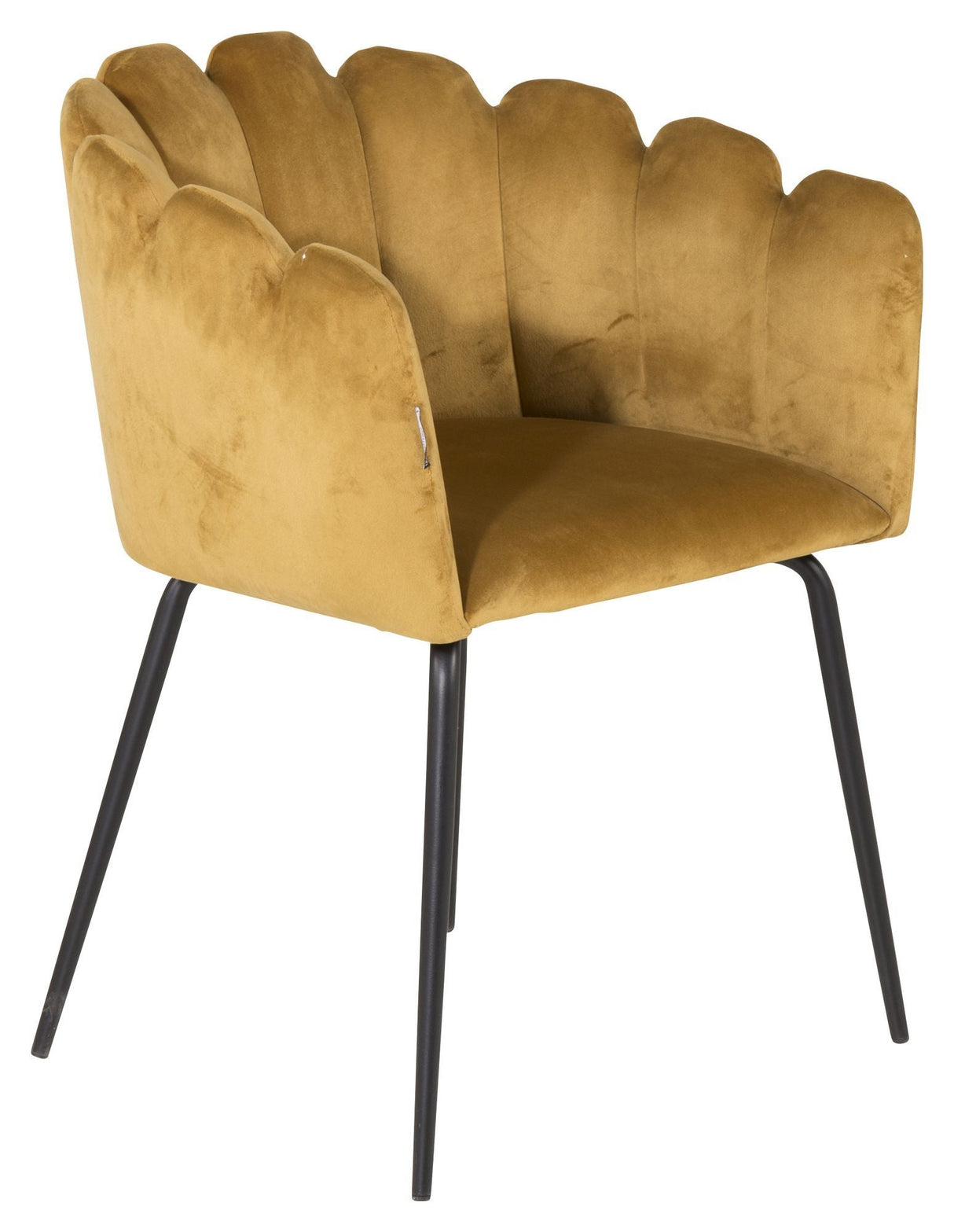 Limhamn Dining chair with armrests, Yellow velvet