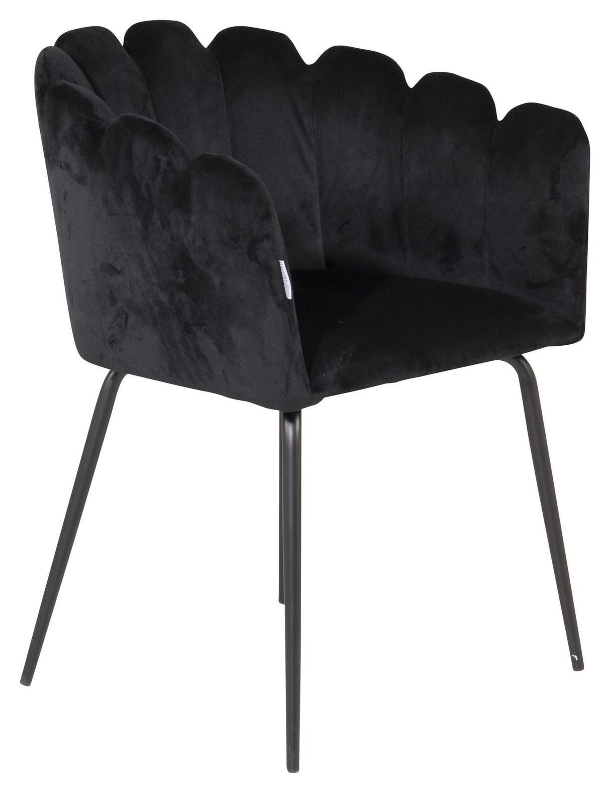 Limhamn Dining chair with armrests, Black velvet