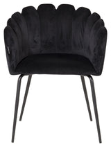 Limhamn Dining chair with armrests, Black velvet