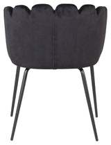 Limhamn Dining chair with armrests, Black velvet