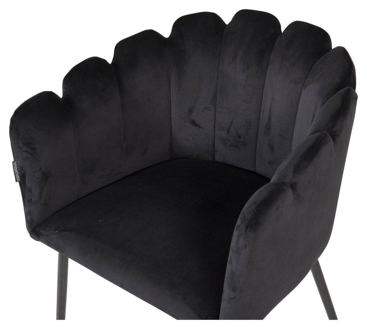 Limhamn Dining chair with armrests, Black velvet