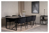 Limhamn Dining chair with armrests, Black velvet