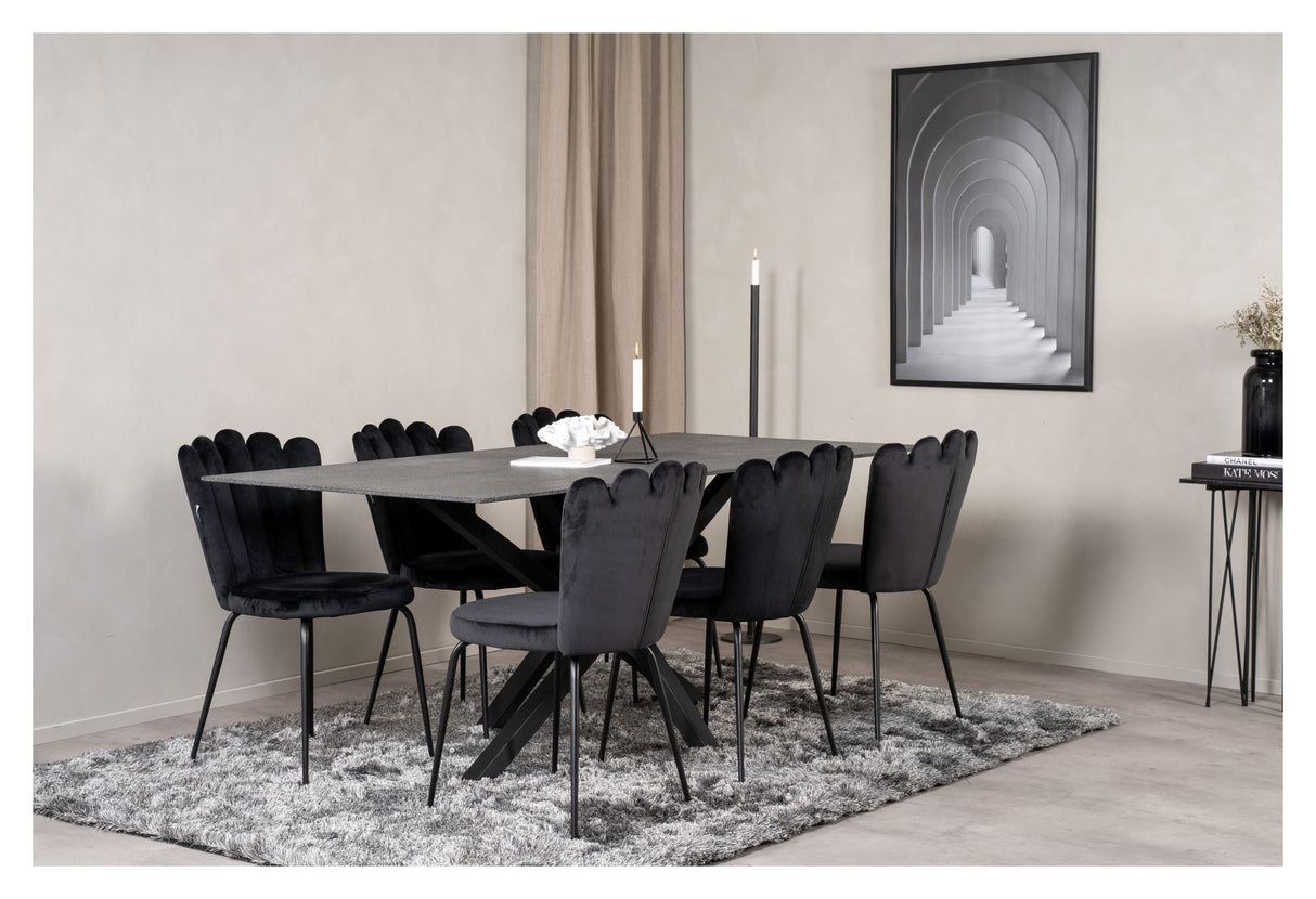 Limhamn Dining chair, Black velvet