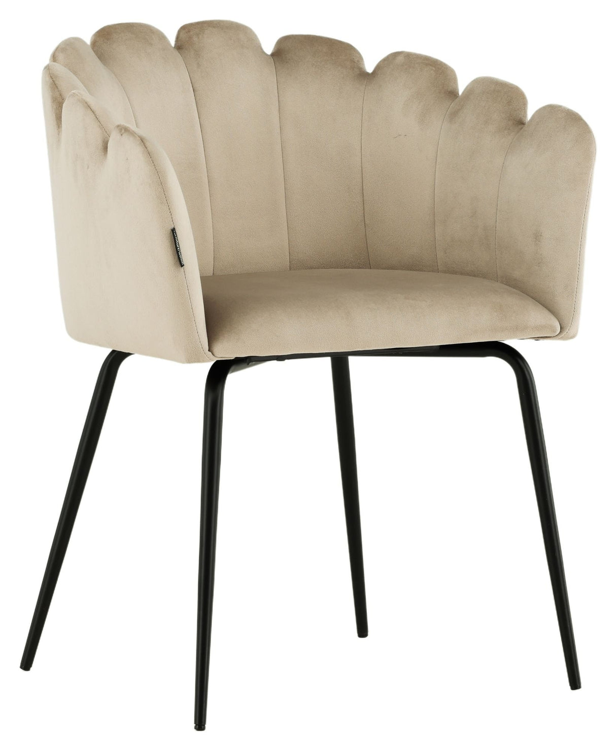 Limhanm Dining chair with armrests - Beige velvet