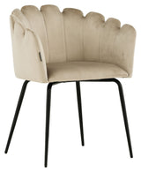 Limhanm Dining chair with armrests - Beige velvet