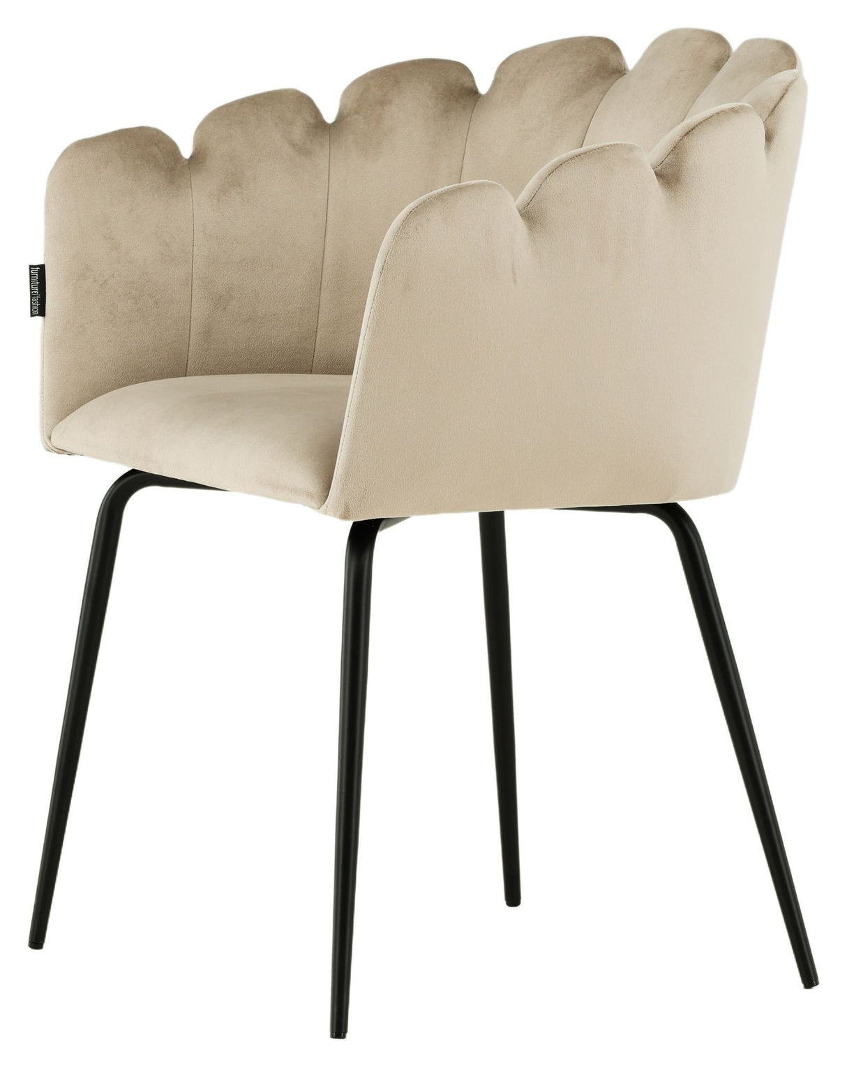 Limhanm Dining chair with armrests - Beige velvet