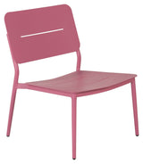 Lina Lounge Chair, Pink with black cushion