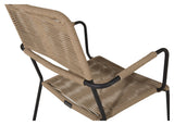 Lindos, Garden chair with armrests, Black alu/Latte rope