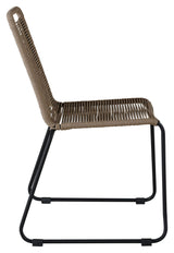 Lindos Garden Chair, Black w. latte cord