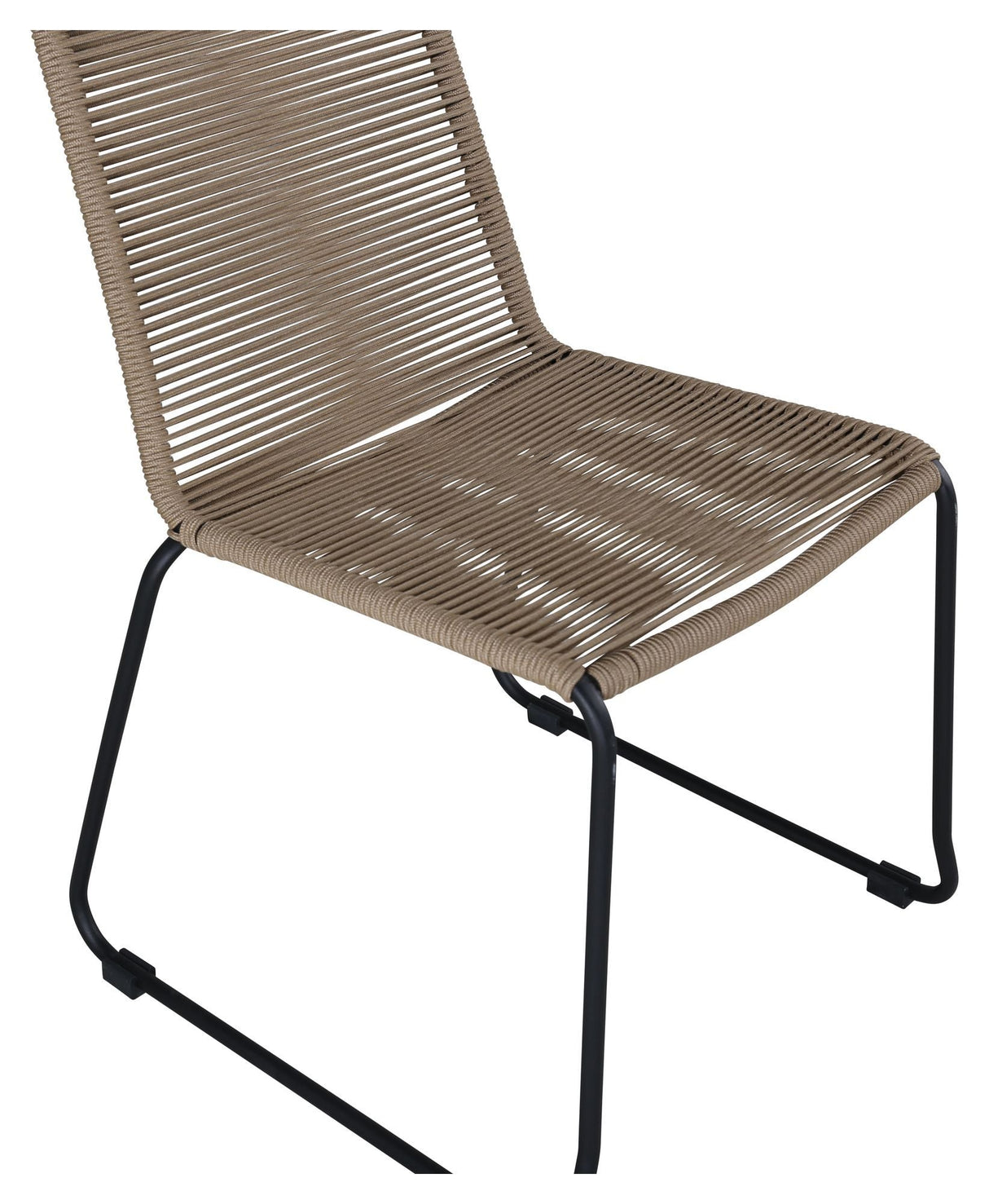 Lindos Garden Chair, Black w. latte cord