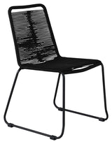 Lindos Garden Chair, Black w. black cord