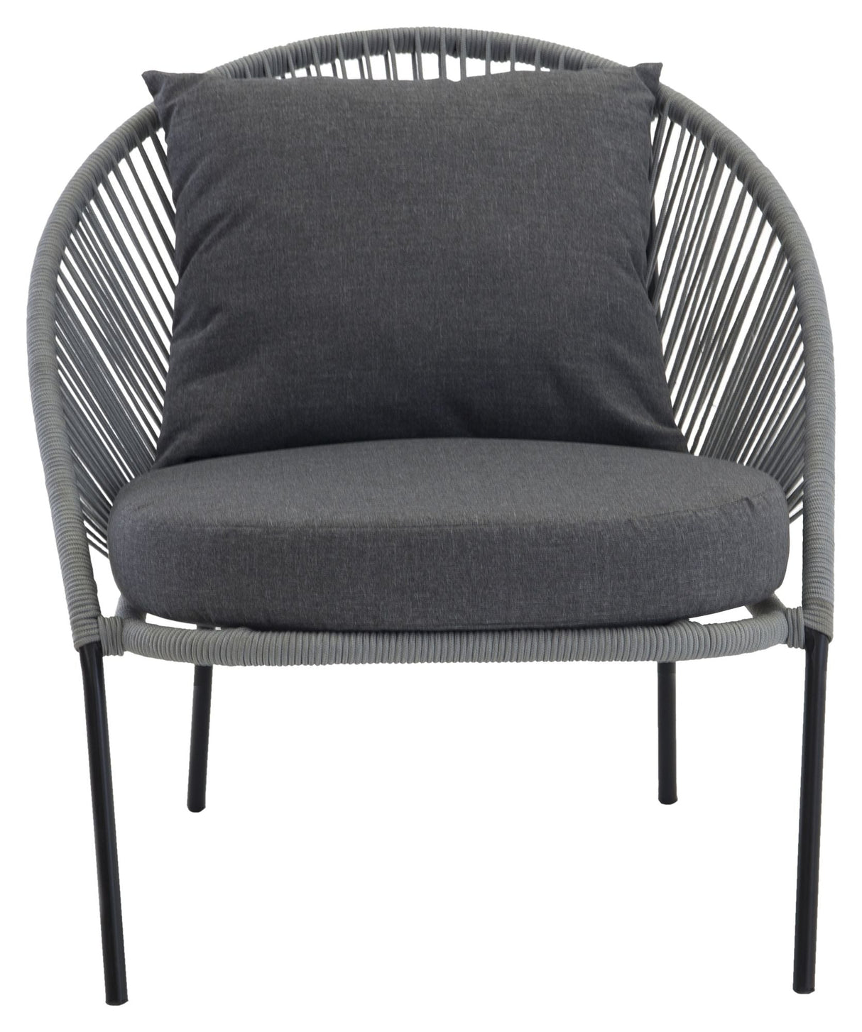 Lindos, Lounge Chair, Gray/Black