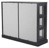 Lock Bookcase with sliding doors, black