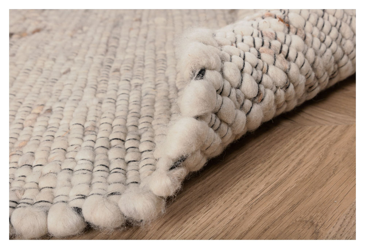 Loump wool mix blanket, 160x230, Beige,White