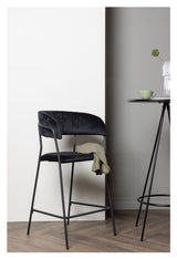 Lui Bar Chair, Black, Black PU