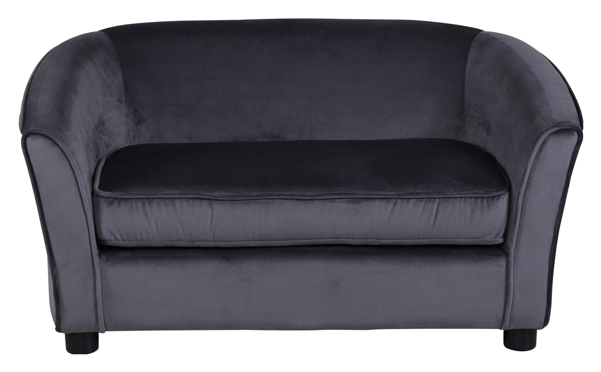 Måna Sofa for children, Velour, Gray