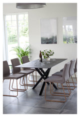 Mace Dining chair, Gray with oak look