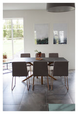 Mace Dining chair, Gray with oak look