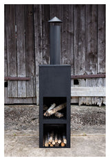 Makarima Fireplace, Black steel