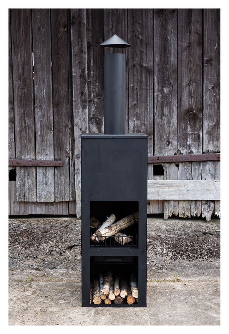 Makarima Fireplace, Black steel