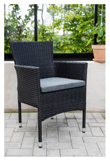 Malina Garden Chair, Black Wicker