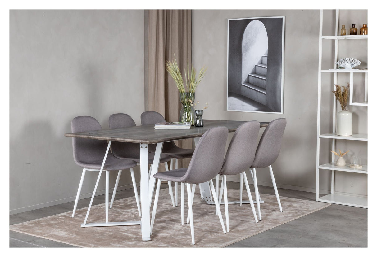 Marina Dining Table, Gray, 180x90