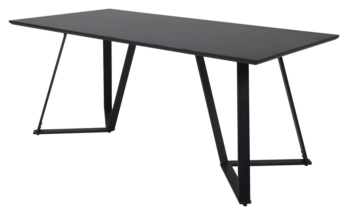 Marina Dining table, black, 180x90