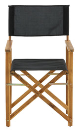 Marion Folding Chair - Black/Acacia