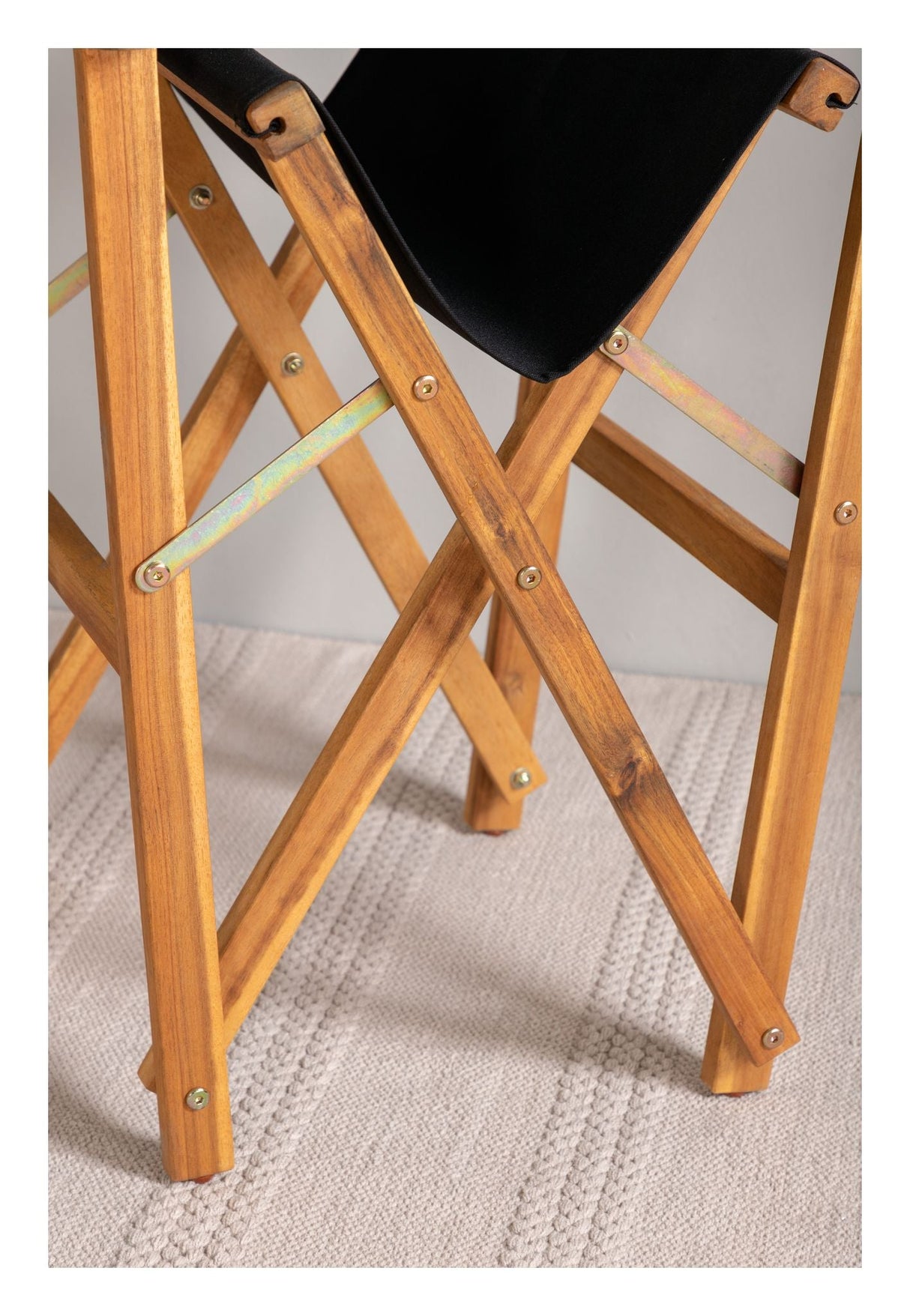 Marion Folding Chair - Black/Acacia