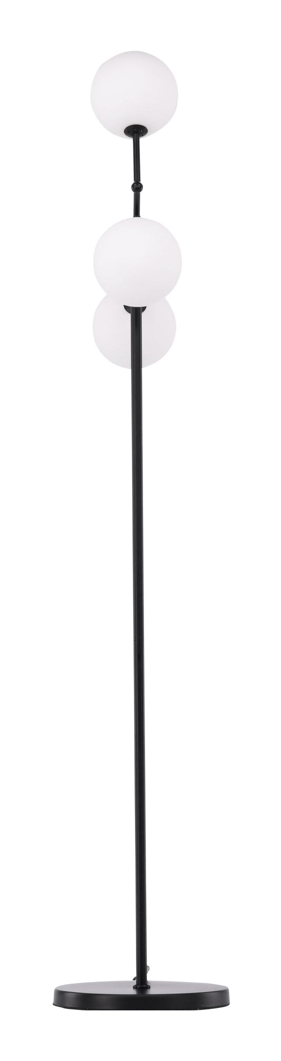 Marsan Floor Lamp, Iron, Black/White Glass