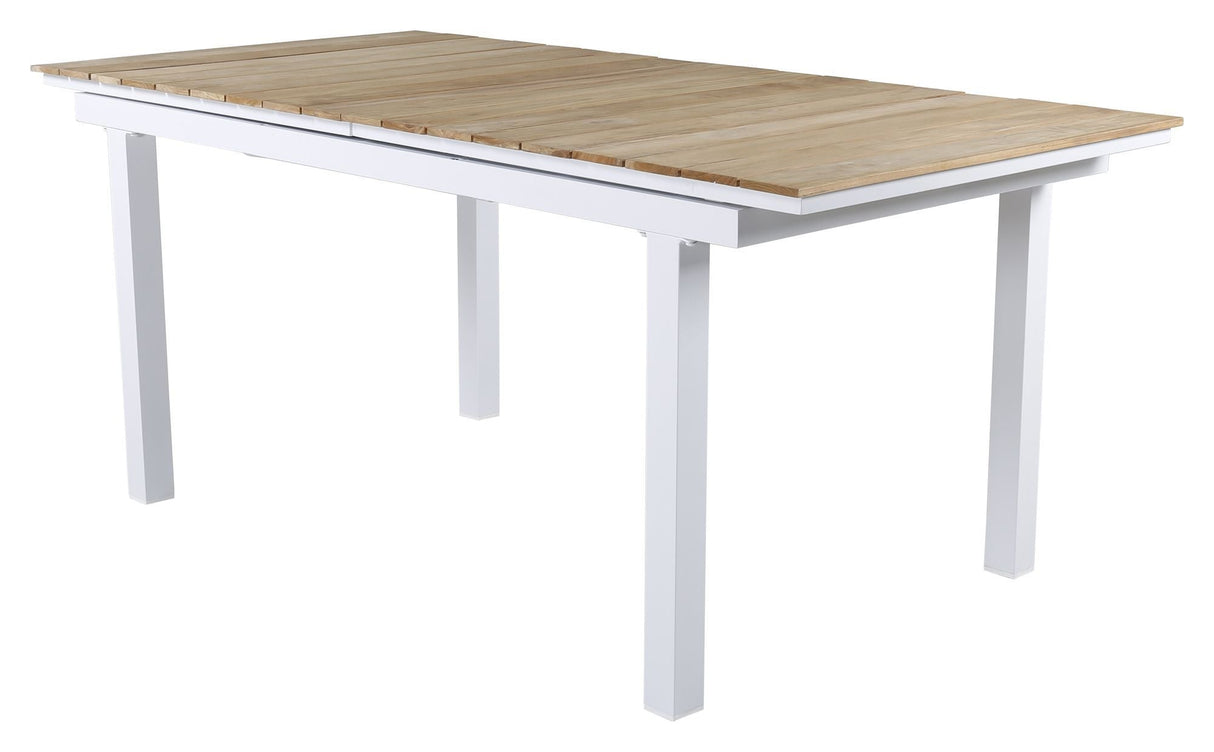 Mexico, Garden table 180/240, White alu/teak