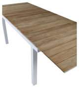 Mexico, Garden table 180/240, White alu/teak