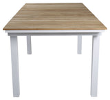 Mexico, Garden table 180/240, White alu/teak