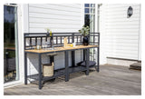 Mexico Outdoor kitchen w. sink, Black alu/Teak