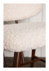 Midland Lounge Chair, Teddy, White Bouclé