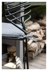 Milano Bar stool, Black/Gray steel