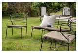 Milan Lounge Set Alu, Black/Sand