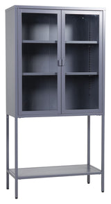 Misha Metal Bookcase, Gray