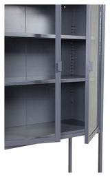 Misha Metal Bookcase, Gray