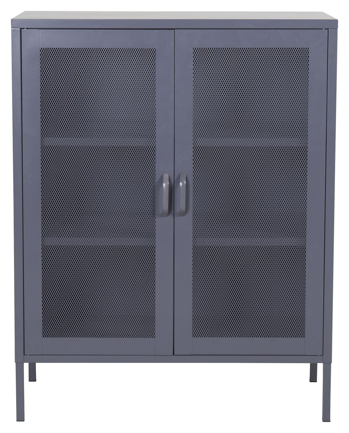 Misha Metal Bookcase, Gray Mesh