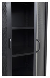 Misha Metal Bookcase, Black Mesh