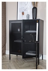 Misha Metal Bookcase, Black Mesh