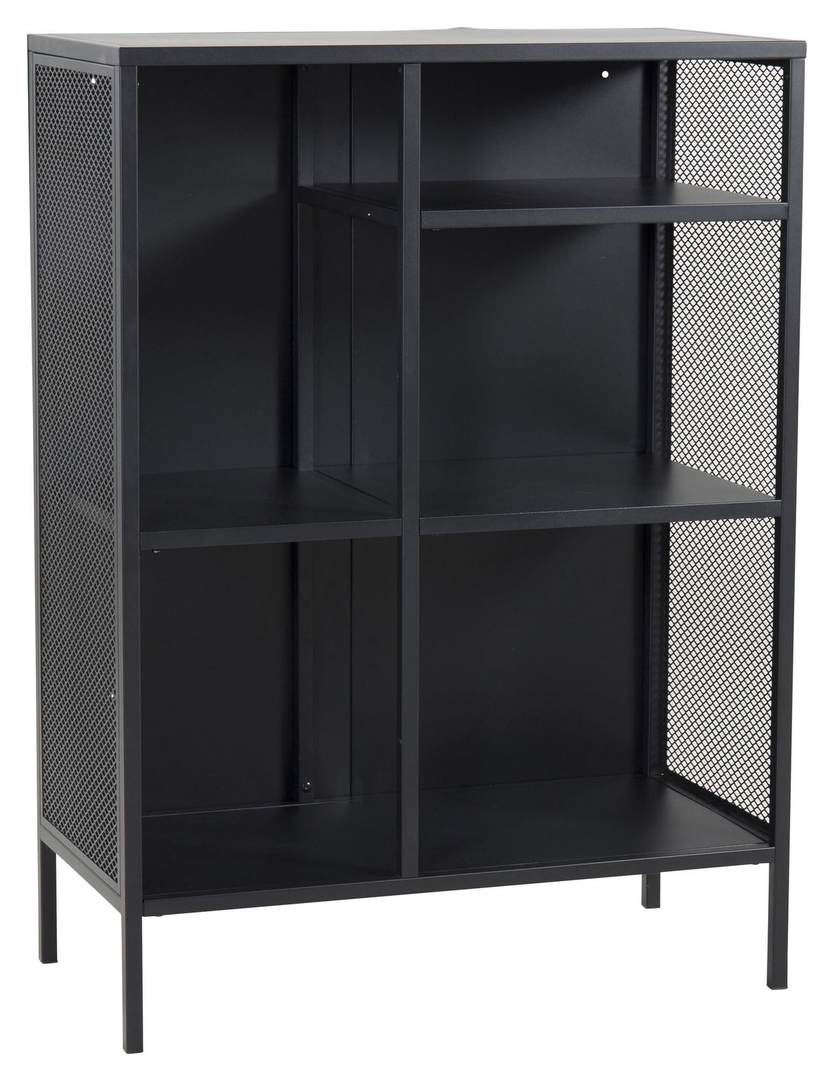 Misha Metal Shelf, Black Steel Mesh