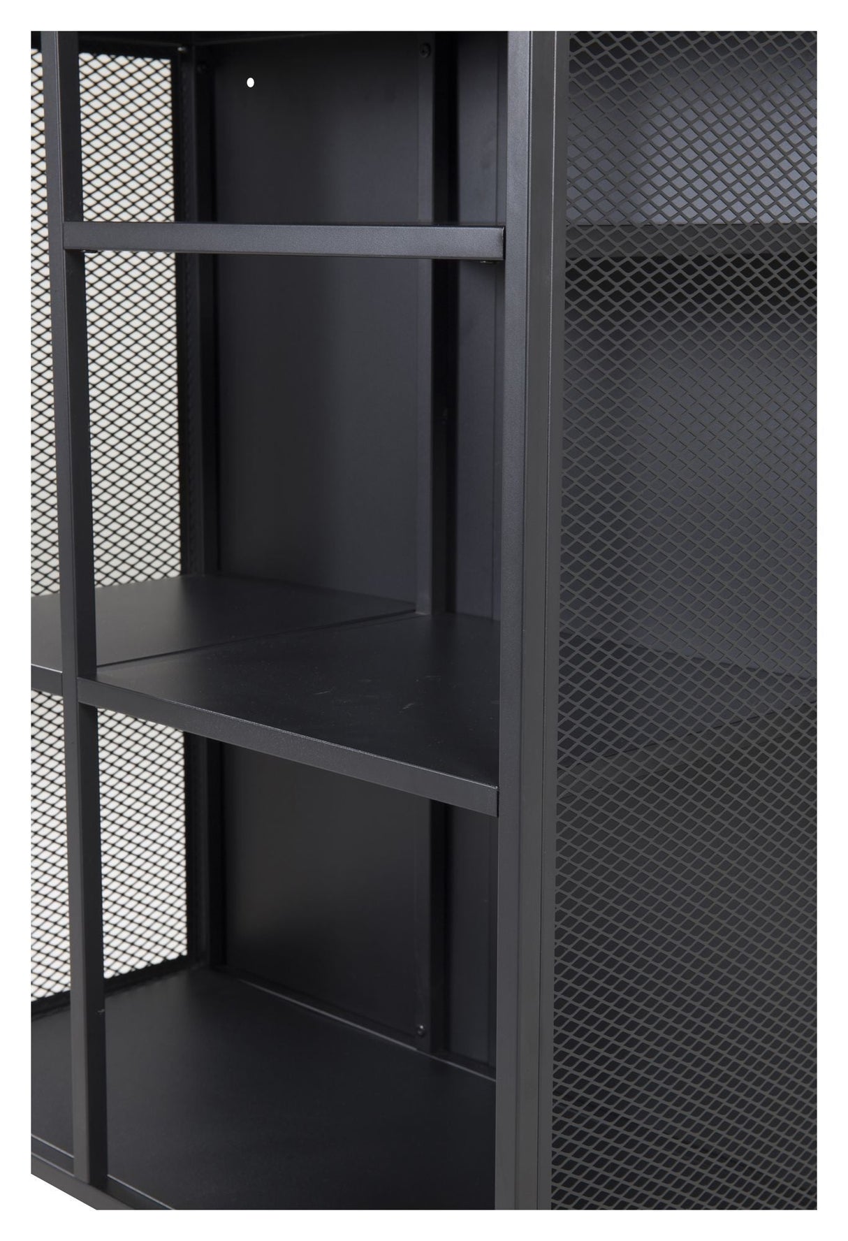 Misha Metal Shelf, Black Steel Mesh