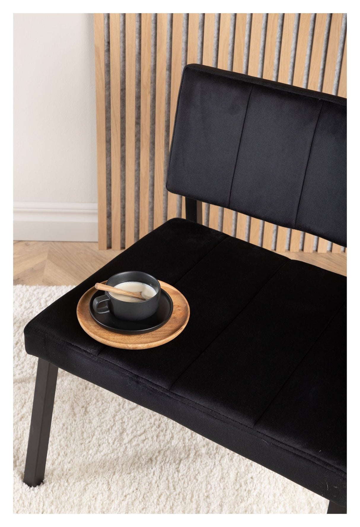 Monett Lounge Chair - Black velvet