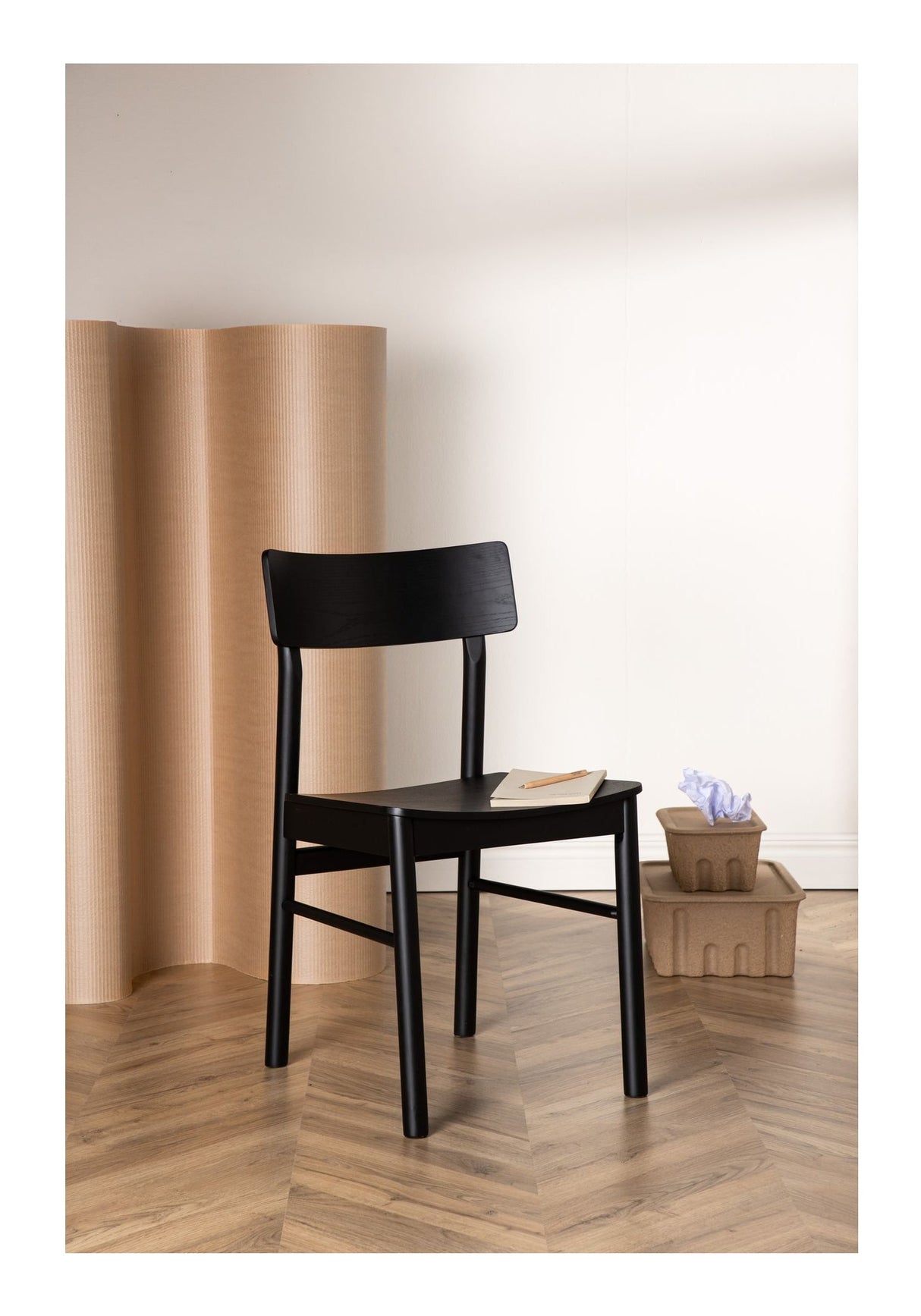 Montros Dining Chair, Birch, Black