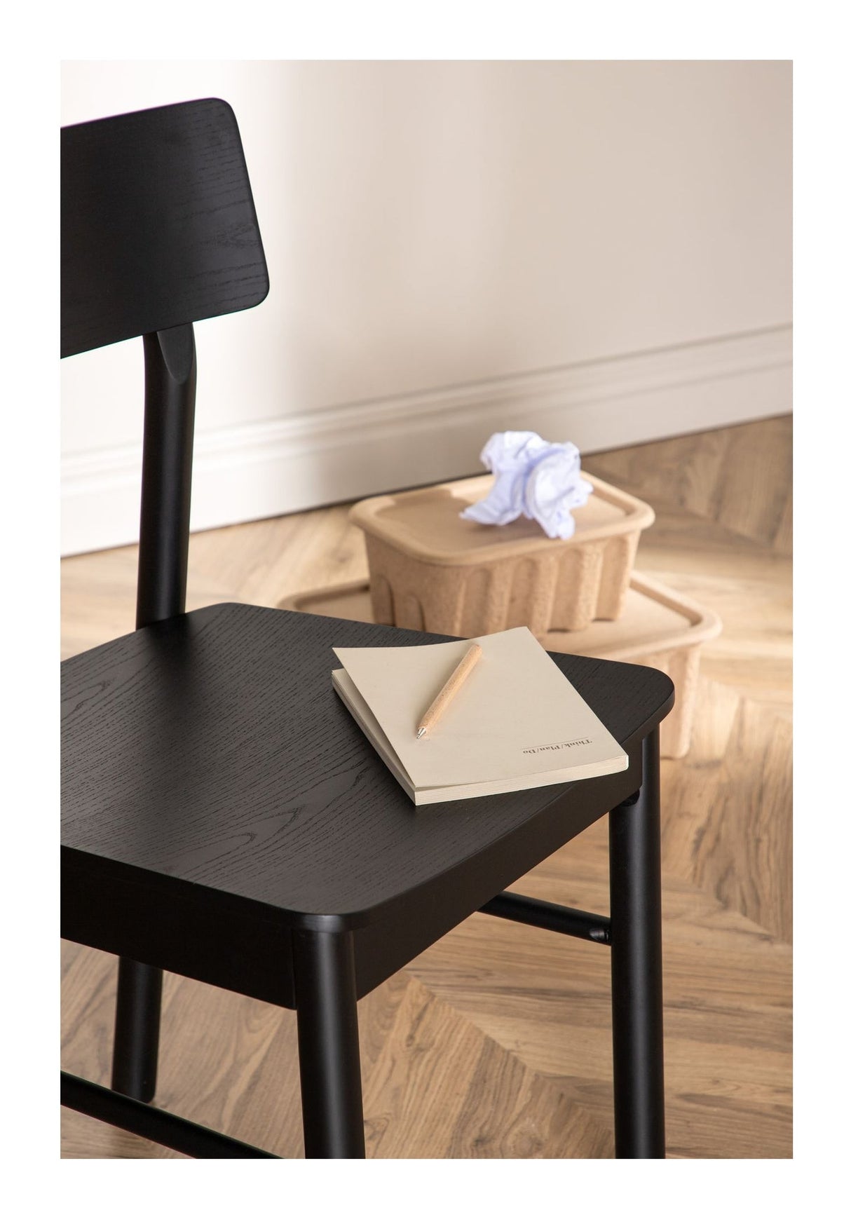 Montros Dining Chair, Birch, Black